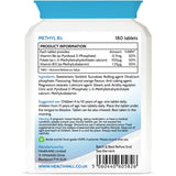 Health4All Kids Methyl B's 180 Tablets for Children for Stress & Mood Support. Sublingual Vegan pre-methylated B12 Methylcobalamin, 5-Methylfolate and Vitamin B6 P-5-P