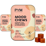 Stress Support Supplement by PYM - Berry Mood Chews (60 Count) to Support Stress Relief & Overwhelm | 130mg GABA, 90mg L-Theanine | Vegan, Gluten Free, Non-GMO, No Added Sugar