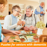 5 Packs 16 Piece Large Jigsaw Puzzles for Elderly Dementia Alzheimer's Products Activities, Alzheimer's Puzzles Cognitive Games for Adults Elderly Seniors with 5 Storage Bags