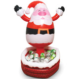 Santa Inflatable Cooler -Christmas in July Decorations Supplies Inflatable Cooler - Keeps Up to 72 Drinks Cold - 24" x 28" in - Inflatable Yard Decoration (Santa)