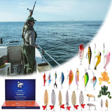 Fishing Advent Calendar, Fishing Christmas Countdown, 24 Days Fishing Lure Set, 2024 Xmas Surprise Gift for Fishing Lover Fisher Adult Men Teen Boys Father Boyfriend Grandpa (Style A)