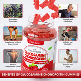 softbear Glucosamine Chondroitin Gummies Sugar Free, Extra Strength Glucosamine Chondroitin Supplement for Natural Joint Support, Raspberry Flavored 60 Count