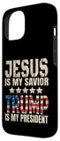 iPhone 15 Trump phone case Jesus Is My Savior Trump Is My President Case