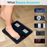 LOFTILLA Scale for Body Weight and Fat, Smart Body Fat Scale, Bluetooth Digital Weight Scales Sync with App, 14 Body Composition Analyzer, 400 lb Capacity Accurate Bathroom Scales, Black