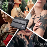 Bcetasy Tattoo Transfer Monochrome Stencil Printer, with Free 20PCS Paper, Thermal Copier Machine for Temporary and Permanent Tattoos,Black