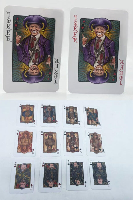 Bivpreom Trump Playing Cards，Trump Family Poker Playing Cards Include Trump,Melania,Trump Jr. and Biden Joker，Fun Trump Poker Cards