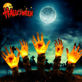 5Pack Halloween Zombie Hands Pathway Lights, Battery Operated Waterproof Arms Stake Lights for Halloween Decorations Outdoor Garden Yard Pathway Decor - Hands