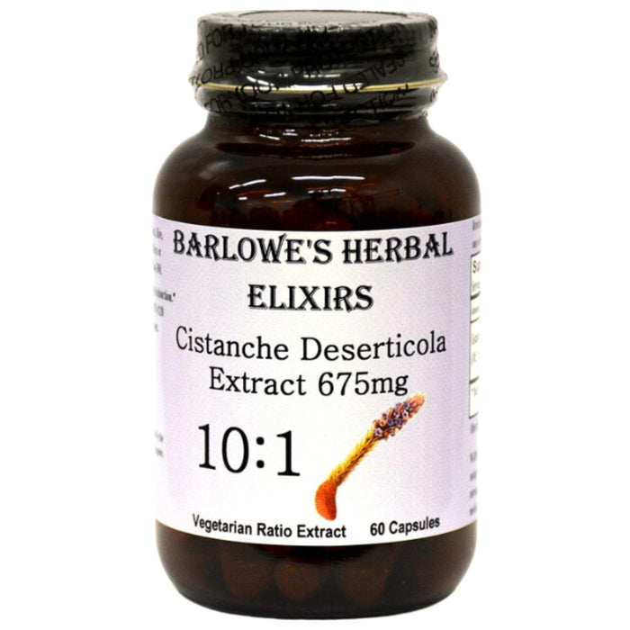 Barlowe's Herbal Elixirs Cistanche Extract - Cistanche Deserticola - 10:1 Extract - 675mg - 60 Veggie Capsules