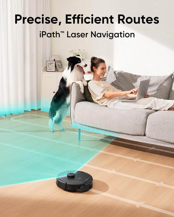 eufy L60 Robot Vacuum with Self Empty Station, Hair Detangling Technology, Up to 60 Days Hands Free Cleaning, 5,000 Pa Suction, Remove Hair, Dust