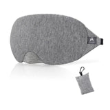 Mavogel Cotton Sleep Eye Mask - Updated Design Light Blocking Sleep Mask, Soft and Comfortable Night Eye Mask for Men Women, Eye Blinder for Travel/Sleeping, Includes Travel Pouch, Grey