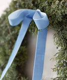 Blue Velvet Ribbon 1'' 25 Yards for Christmas Tree, Gift Wrapping, Flower Bouquet, Wreath Decorations, Bow Making