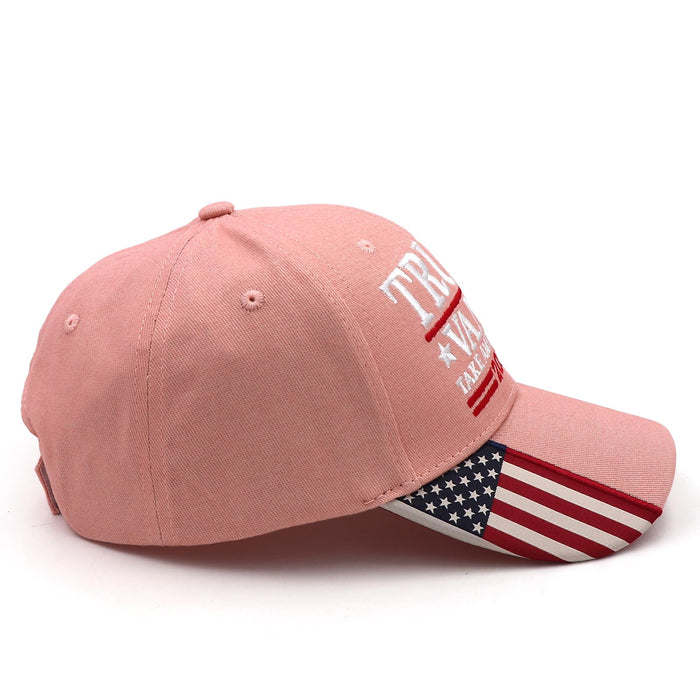 Trump 2024 Hat 45-47 MAGA Hat Make America Great Again Donald Trump Slogan with USA Flag Embroidery Adjustable Baseball Cap