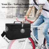 Tattoo Carrying Case Tattoo Supplies Organizer Tattoo Kit Box Case Tattoo Equipment Storage Bag Tattoo Travel Case Tattoo Storage Organizer for Tattoo Stencil Printer, Tattoo Ink, Tattoo Equipment