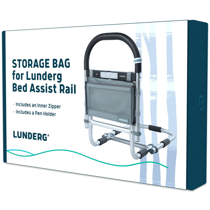 Lunderg Storage Bag for Bed Assist Rail - Replacement or Extra Bag, Lightweight & Perfect to Store Your Glasses, Remote, or Magazines