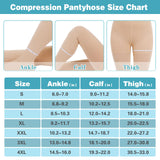 KTINNEAD 20-30 mmHg Compression Pantyhose for Women, Closed Toe Medical Compression Stockings, Waist High Opaque Compression Tights for Edema, Varicose Veins, Swelling, Pregnant, Teacher, Doctor