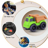 Aigitoy Dump Truck Toys for 3-5 Year Old Boys, BPA Free, Phthalates Free, PVC, Dump Truck, Mixer Cement, Easter Basket Christmas Birthday Gifts for 3 4 5 Year Boy Girl. Dishwasher Safe