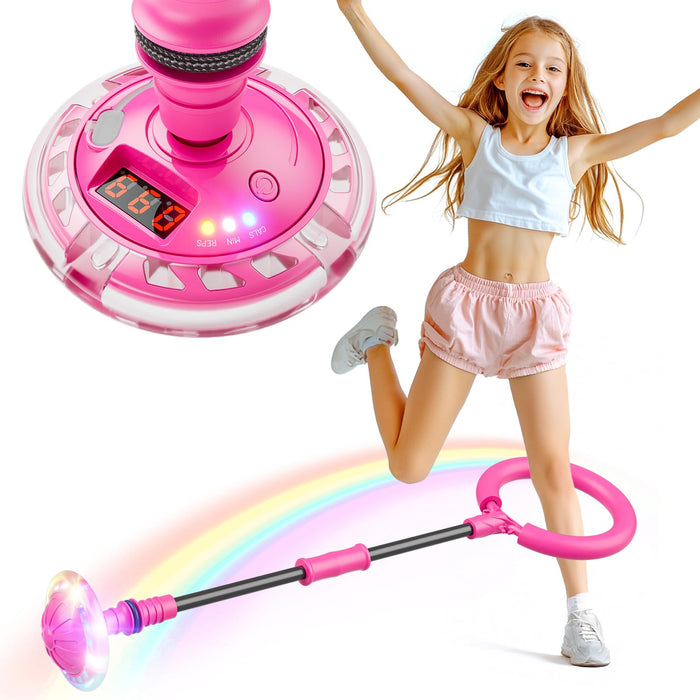 Flooyes Skip Ball for Kids, Ankle Skip Ball Toy with Counter, Timer