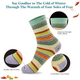 MORECOO Womens Socks Winter - Christmas Gifts for Women - Thick Wool Soft Warm Fuzzy Cozy Socks for Women