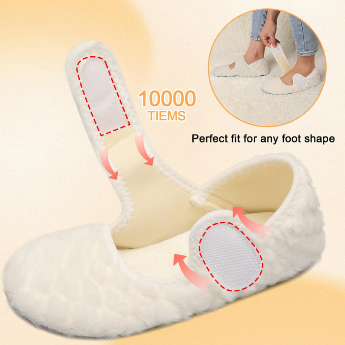 Barefoot Diabetic Slippers Summer Fall Winter Woman's Slippers Plush Diabetic Slippers Elderly Women Senior Mom Maternity Slippers Indoor Bootie Slippers for Women