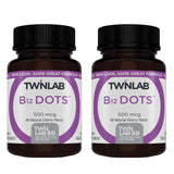 Twinlab B-12 Dots - Energy Production Support Supplements with Vitamin B12-500 mcg, 250 Tablets (2 Pack)
