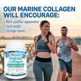 Bio Absorb Marine Collagen Powder, Extra Strength w/Peptan (Type 1 Hydrolyzed Collagen Peptides), 15 oz, 42-day Supply