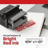 No Tax on Tips Vote Trump Self Inking Rubber Stamp - Donald Trump Take America Back - Refillable Ink Stamp, Crisp and Clear Impression - Red Ink