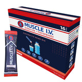 Muscle I.V. Hydration Electrolyte Drink Mix - Watermelon Peach - 16 Easy Open Single Serve Powder Sticks | Caffeine Free | Gluten Free | Soy Free | Non-GMO | 100% Vegan