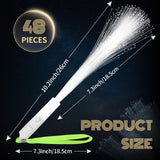 SHQDD48PCS White Fiber Optic Wands, LED Fiber Wands,wedding party supplies, Glow Fiber Wands Sticks, Flashing LED Wands,Fiber Optic Light Wand Stick for Glow Party,Bar Dj,Halloween and New Year Party