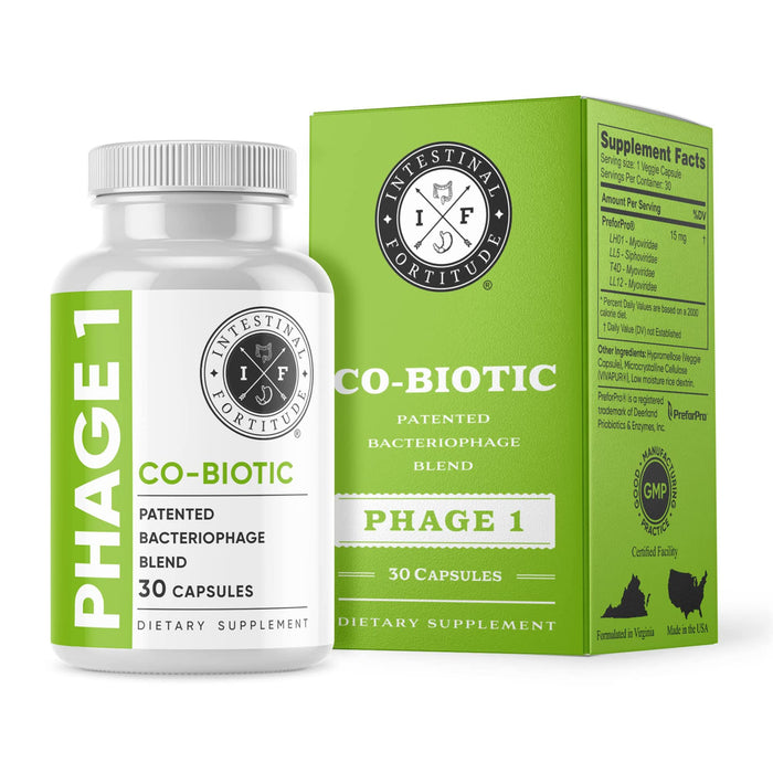 Intestinal Fortitude Phage 1 - Ultimate Gut Health Supplement, Total Restore Intestinal Defense, Patented Bacteriophage Blend for Gut Support, Digestive & Immune System Health, Destroy Bad Bacteria