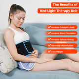 Red Light Therapy Near Infrared Therapy Belt Wrap Heating Pad for Body Back Wasit Shoulder Knee Joint Pain Relief, Faster Healing, Improve Circulation, Decrease Inflammation with Timer, Best Gift