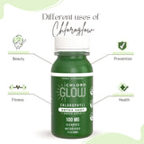 Chloroglow Liquid Chlorophyll Detox Shots | All Natural and Organic Plant Based Drink to Boost Energy and Straighten Your Immune System | Cleanses and Detoxifies - Green Apple (12 Pack)