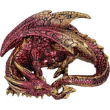 Nemesis Now Aaden Red and Golden Resting Dragon Figurine, 10.2cm, U5289S0