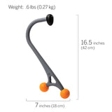 TRIGGERPOINT PERFORMANCE THERAPY AcuCurve Massage Cane for Neck, Back and Shoulders, Gray/Orange