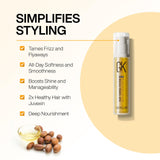 Global Keratin GKHAIR Smoothing Serum (Pack of 2/0.34 fl oz) - 100% Pure Organic Argan Oil | Hydrating Strength Shine Dry Damaged Repair Anti-Frizz Moistures Nourishment