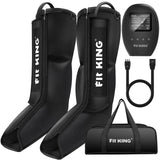 FIT KING Leg Compression Boots Massager for Foot and Calf Recovery, Help for Blood Circulation, Muscle Relaxation, Relief Soreness and Pain, FSA or HSA Eligible (Foot+Calf)