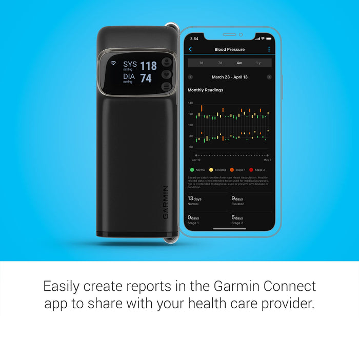 Garmin Index™ BPM, Smart Blood Pressure Monitor, FDA-Cleared Medical Device, Easy-to-Use with Built-in Display