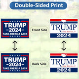 WENWELL Trump 2024 Yard Signs 2-Pack – Double-Sided,Waterproof,UV Resistant, 12x18 Inchs with Metal H-Stakes – Donald Trump Campaign Rally Placard Outdoor Lawn Decoration