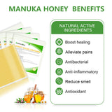 Manuka Honey Wound Care, Honey Gauze Dressing 2" x 2" - Pack of 15, 100% Medical Grade Honey Patch for Faster Healing from Burns, Abrasions, Cuts and Lacerations.