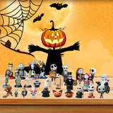 Halloween Advent Calendar 2024, Christmas Horror Figures Advent Calendar, 24Pcs Halloween Countdown Calendar with Surprise Toys, Scary Halloween Doll Collectible Figures Gift (C)