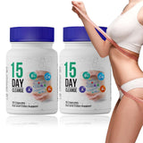 15 Day Gut Cleanse - Gut and Colon Support， 15 Day Cleanse Bowel Dissolving Capsules, with Senna, Cascara Sagrada & Psyllium Husk | Non-GMO | Made in USA | 30 Capsules (2pcs)