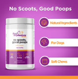 First Impressions No Scoots, Good Poops for Dogs - Tasty Soft Chews for Healthy Anal Gland and Digestion, High in Fiber for Dogs - with Beet Pulp, Psyllium Husk, and Pumpkin - 120 ct