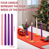 5 Pieces Advent Wreath Ring Advent Candle Advent Ring Candle Holder Christmas Advent Taper Candle Christmas Advent Centerpiece Decor for Home Decor (Round Shape)