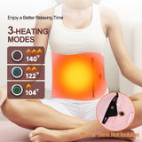 Castor Oil Pack Wrap with Heating for Waist and Neck, Jamaican Black Castor Oil Cold Pressed 130ml/4.58oz, Reusable Organic Castor Oil Pack Kit, Birthday Gift for Women Mom Men Dad (Pink)