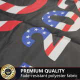 Trump 2024 Flags 3x5 Outdoor Made in USA- Double Sided 3 Ply Heavy Duty Black Take America Back Trump Flags Banner for Outside with 2 Brass Grommets Fade Resistant for Indoor Outdoor