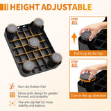 Ronlap One Step Stools for Adults, Portable Safety Step Platform for Seniors Small Plastic Bedside Step Stool Mobility Wide Step Stools Elderly Assistance for Shower Bed Car Stair Outdoor, Black-Gray