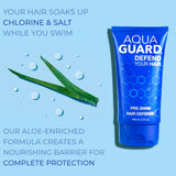 AquaGuard Pre-Swim Hair Defense | Made in California | Seriously, No More Swim Hair | Prevents Chlorine Damage + Softens Hair While Swimming | Color Safe, Leaves Hair Smelling Great | 5.3 oz (2 Pack)