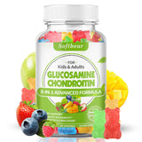 softbear Glucosamine Chondroitin Gummies with MSM Triple Strength, Organic Vegan Chondroitin & Glucosamine Nutritional Supplements for Joint Support Mixed Fruit Flavor 60 Gummies