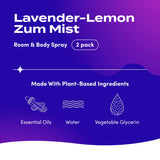 Indigo Wild Zum Mist Room and Body Spray - Lavender-Lemon - 4 fl oz (2 Pack)