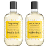 Deep Steep Bubble Bath, 17 Ounce (Pack of 2) (Grapefruit Bergamot)