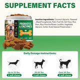 Probiotic for Dogs, Probiotic Chews for Dogs with Digestive Enzymes, Dog Probiotics for Yeast, Itchy Skin and Itchy Ears, Freshen Breath, Support Bowel, Immune, Digestive Health